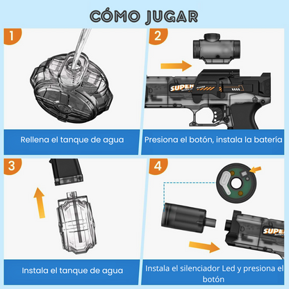 Pistola de Agua Automática Luces LED